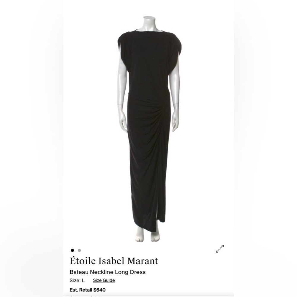 Isabel Marant Etoile never worn Black linen bateau Maxi Dress